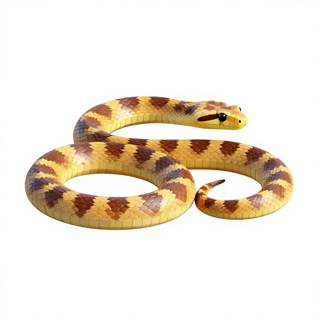 Snake isolated on a white background