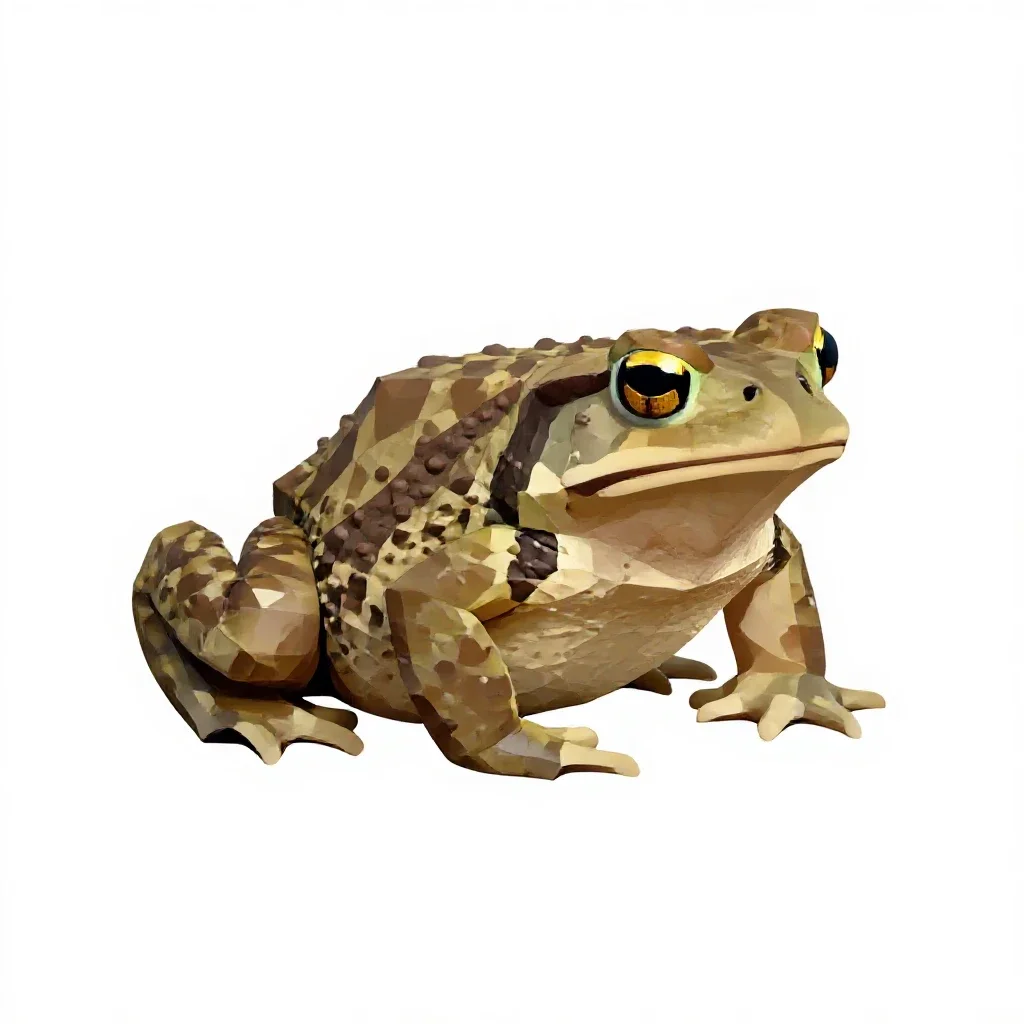 Southwestern toad isolated on a white background