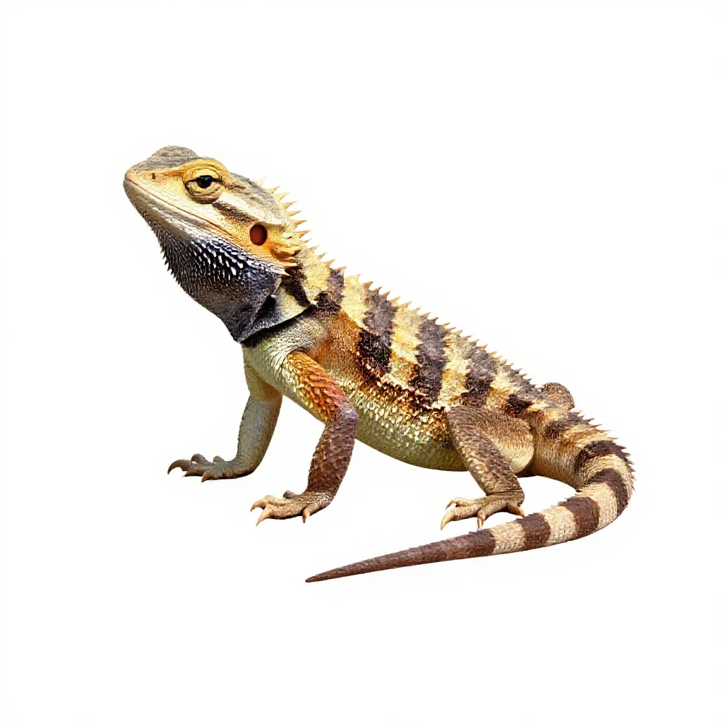 Spiny lizard isolated on a white background