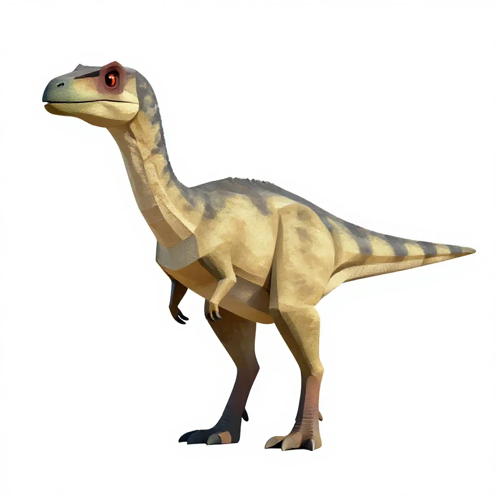 Struthiomimus isolated on a white background