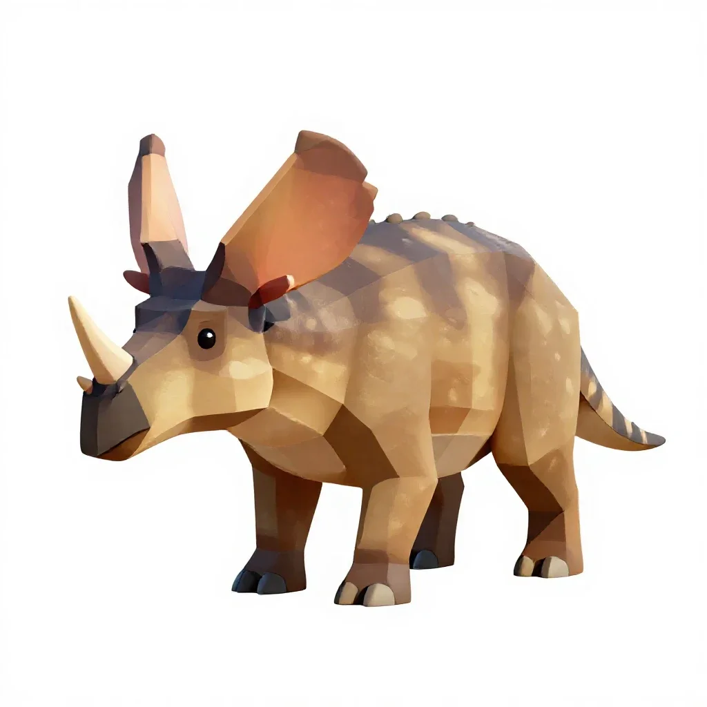 Styracosaur isolated on a white background