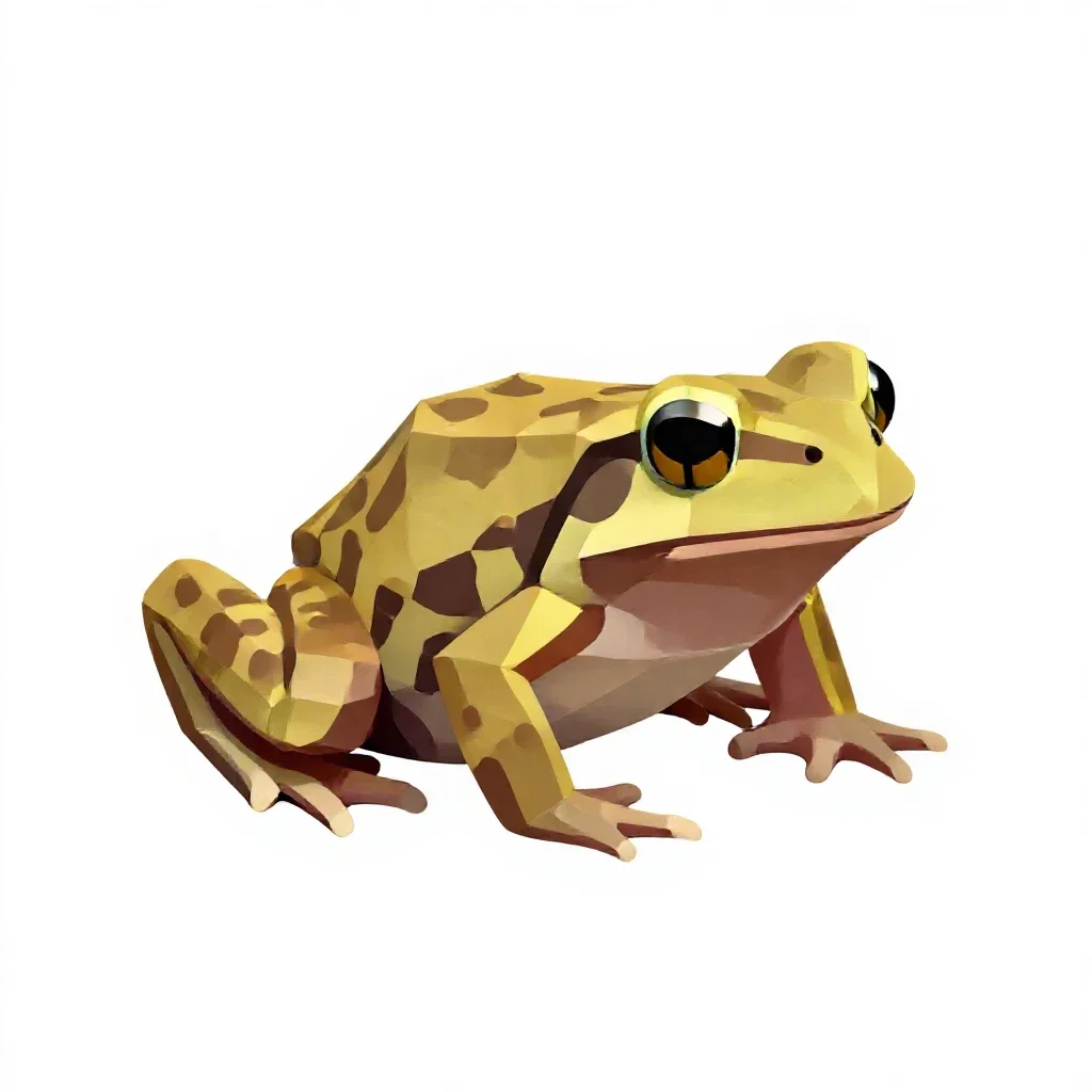 Tailed frog isolated on a white background