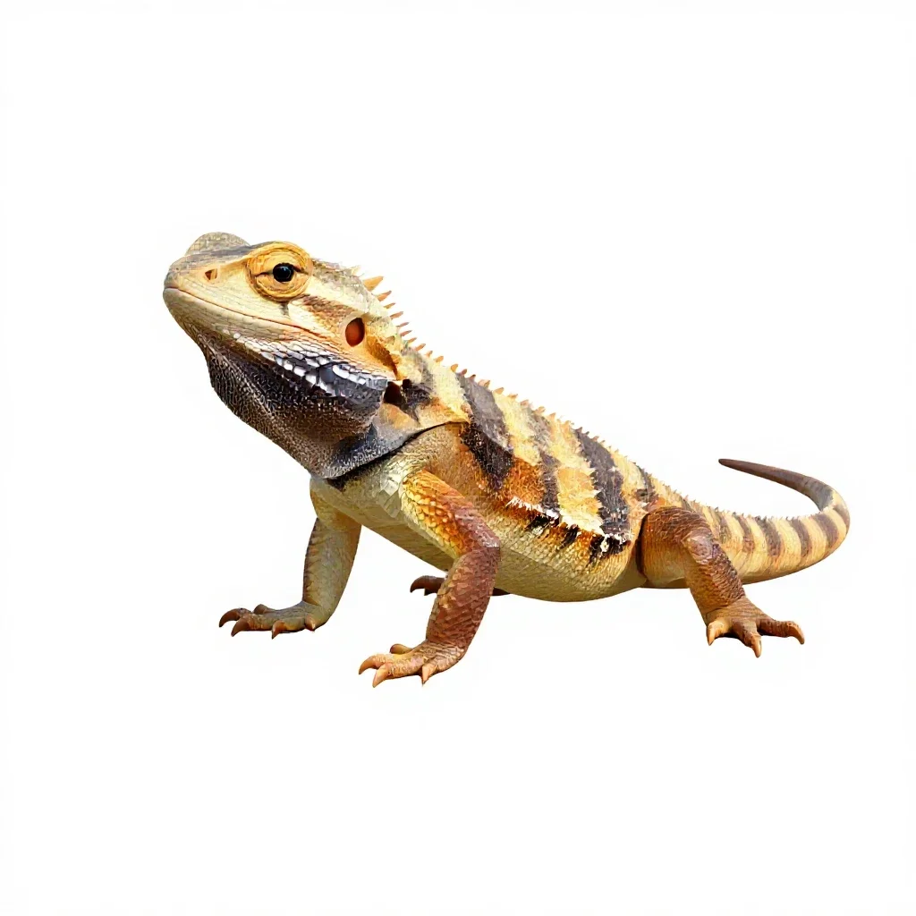 Teiid lizard isolated on a white background