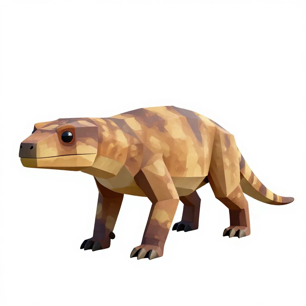 Therapsid isolated on a white background