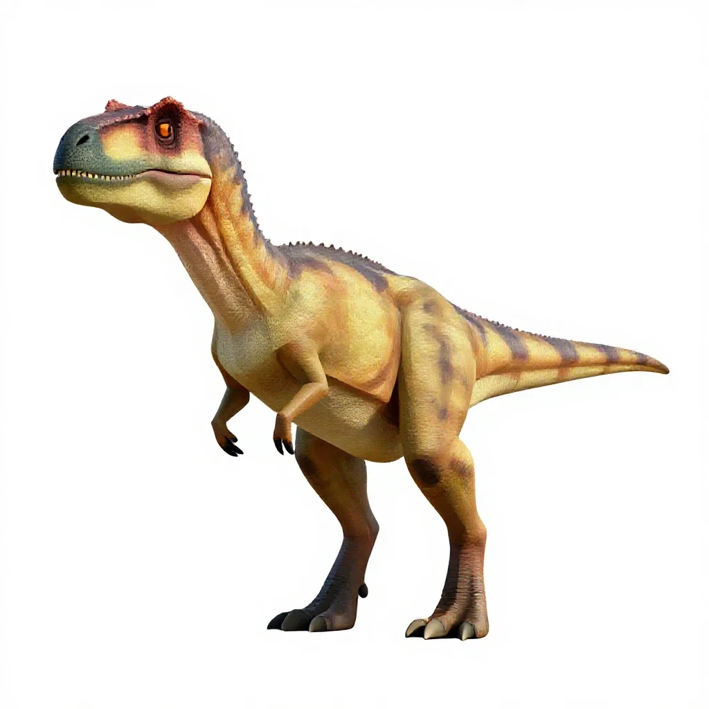 Theropod isolated on a white background