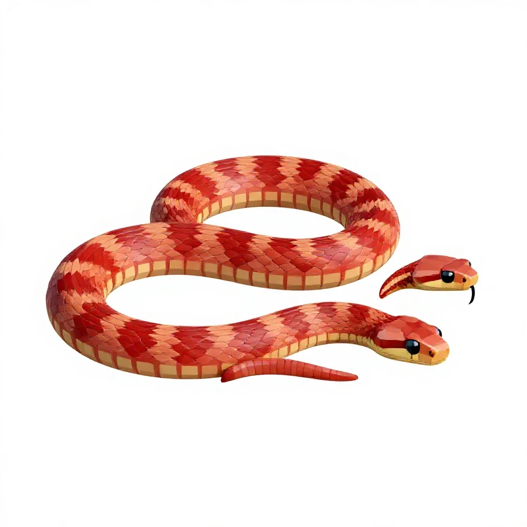 Thunder snake isolated on a white background