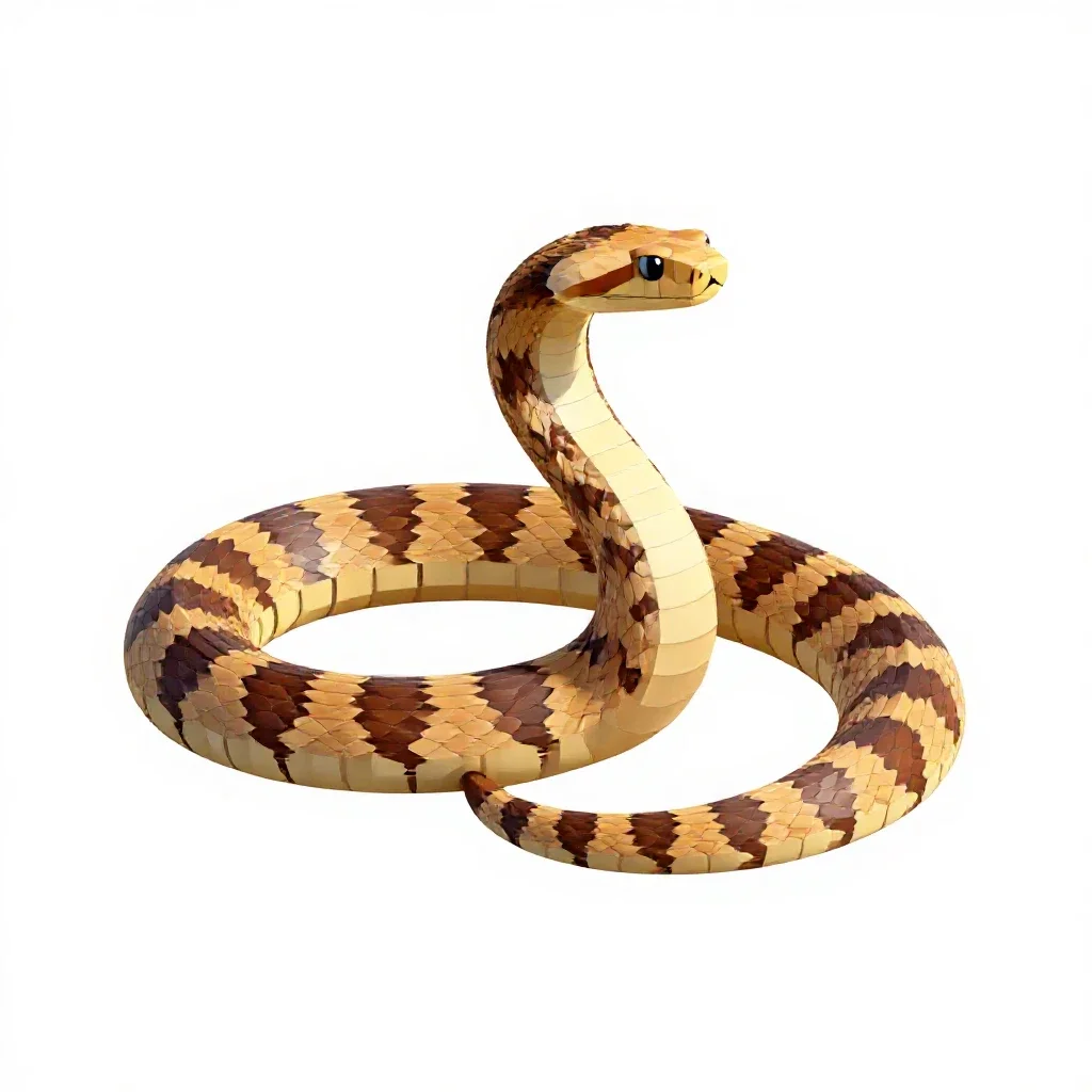 Tiger rattlesnake isolated on a white background