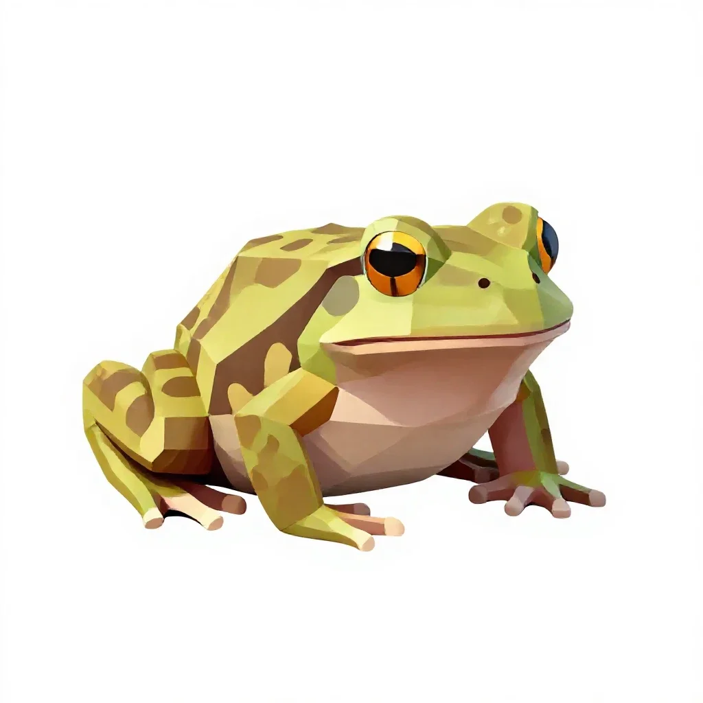 Tongueless frog isolated on a white background