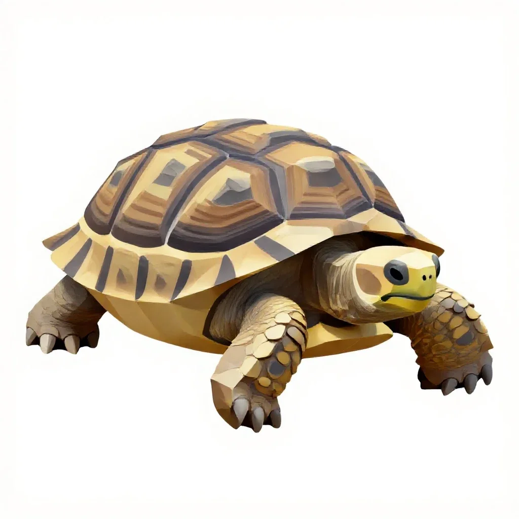 Tortoise isolated on a white background