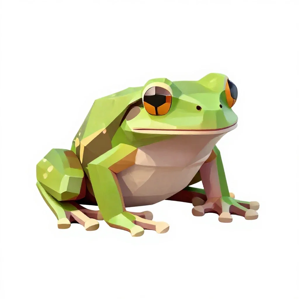 Tree frog isolated on a white background
