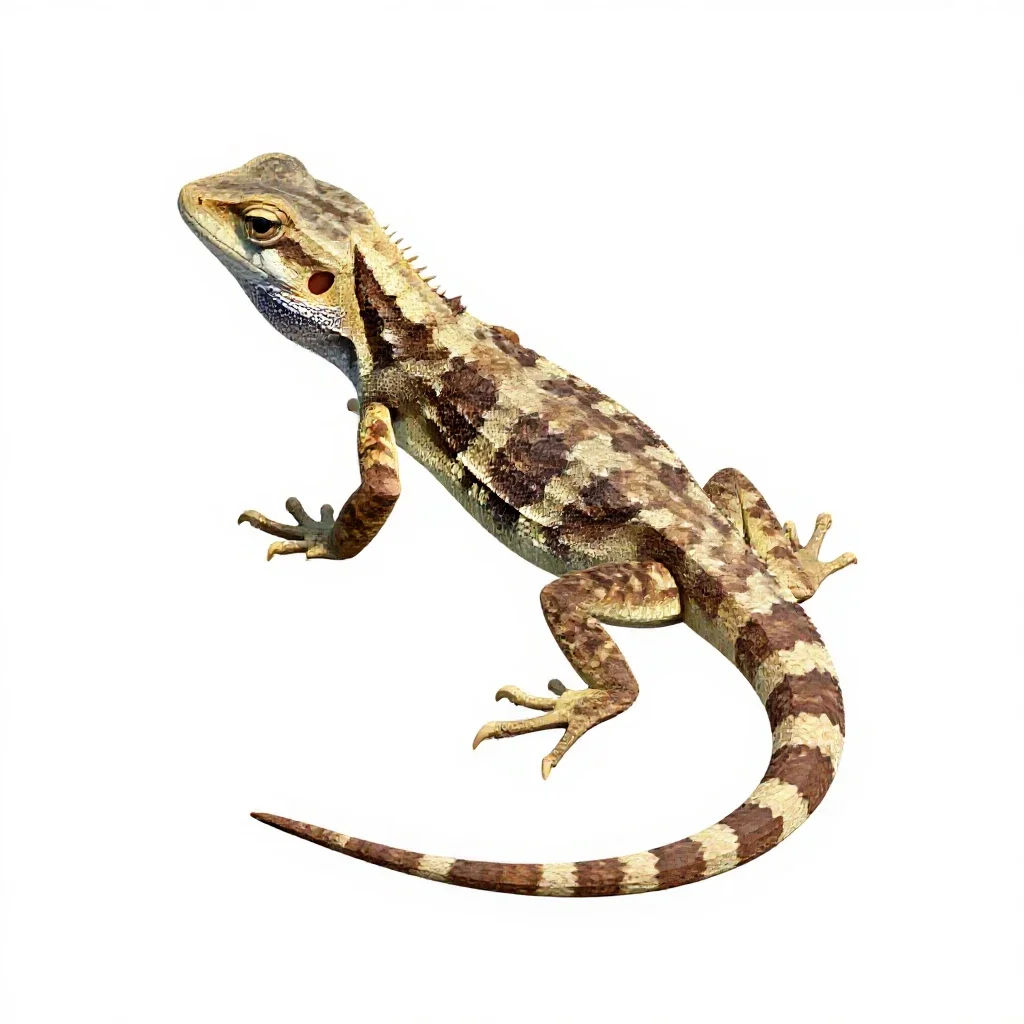 Tree lizard isolated on a white background