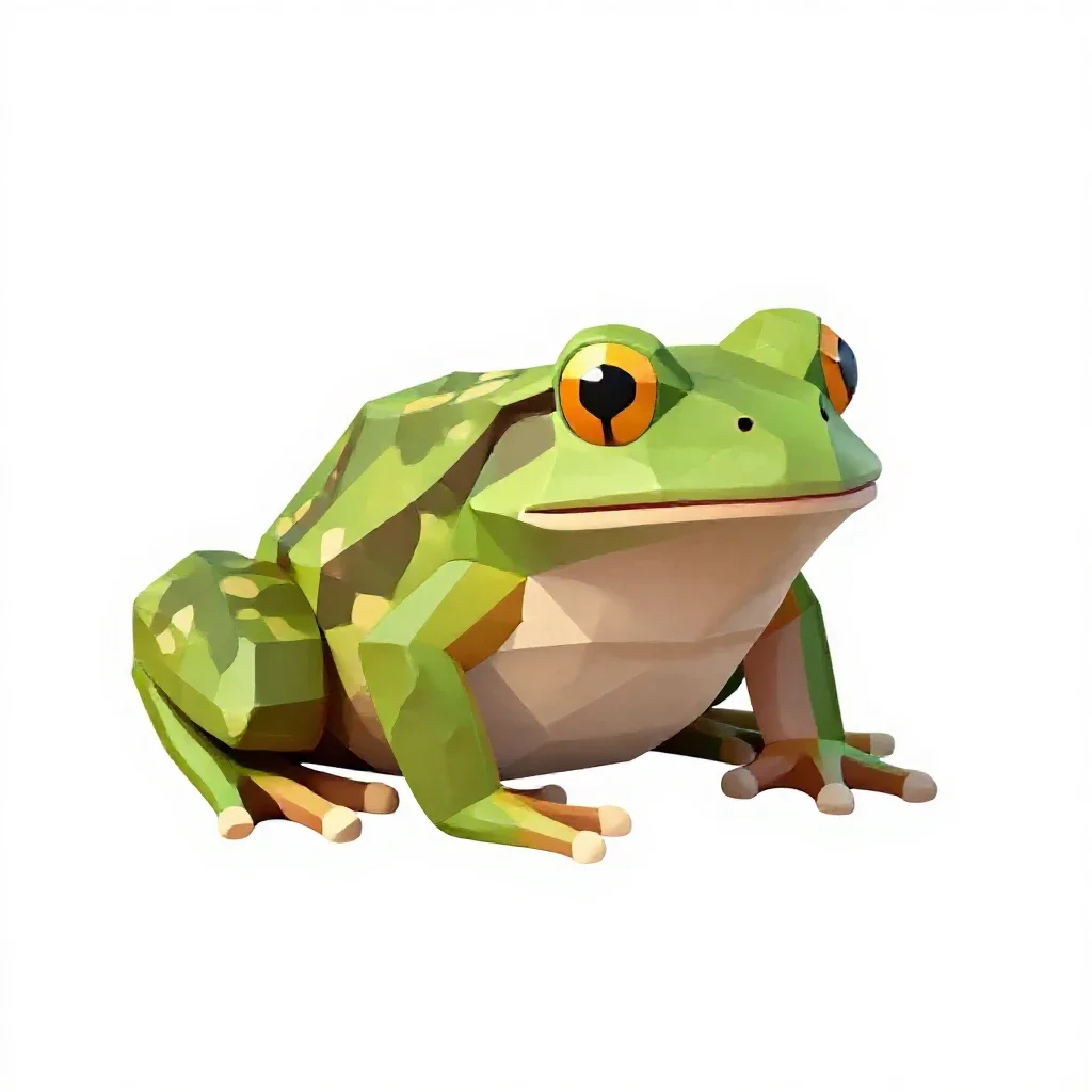True frog isolated on a white background
