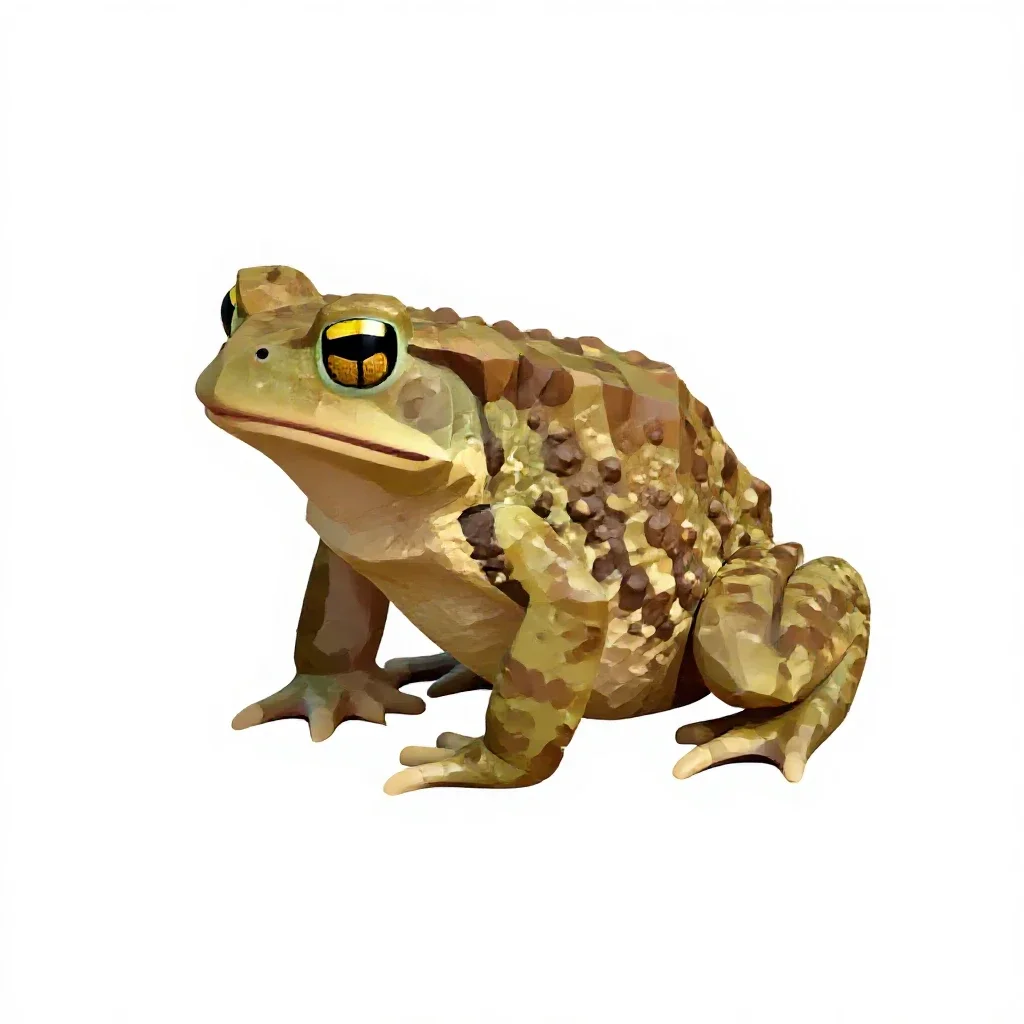 True toad isolated on a white background