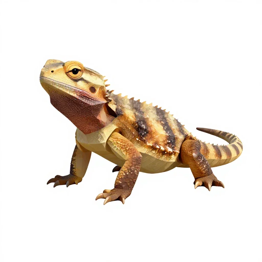 Tuatara isolated on a white background