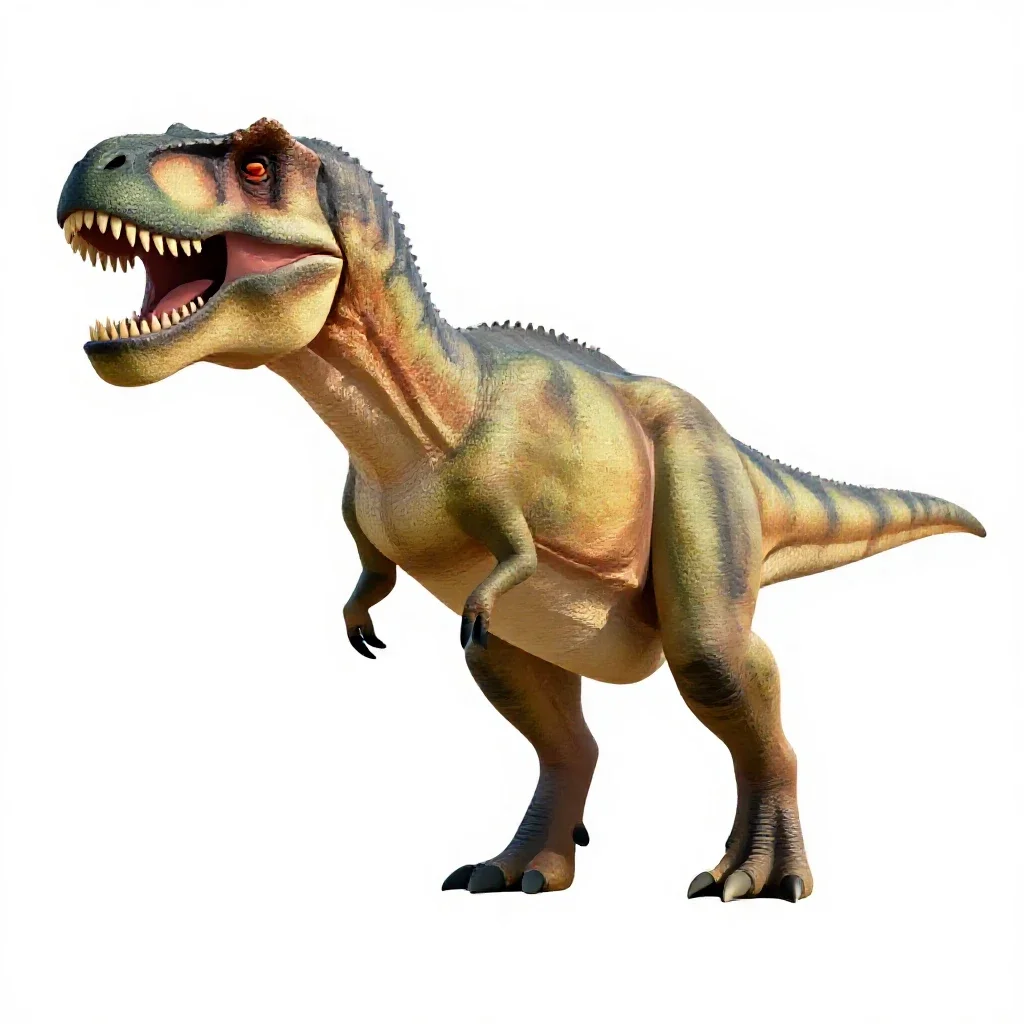 Tyrannosaur isolated on a white background
