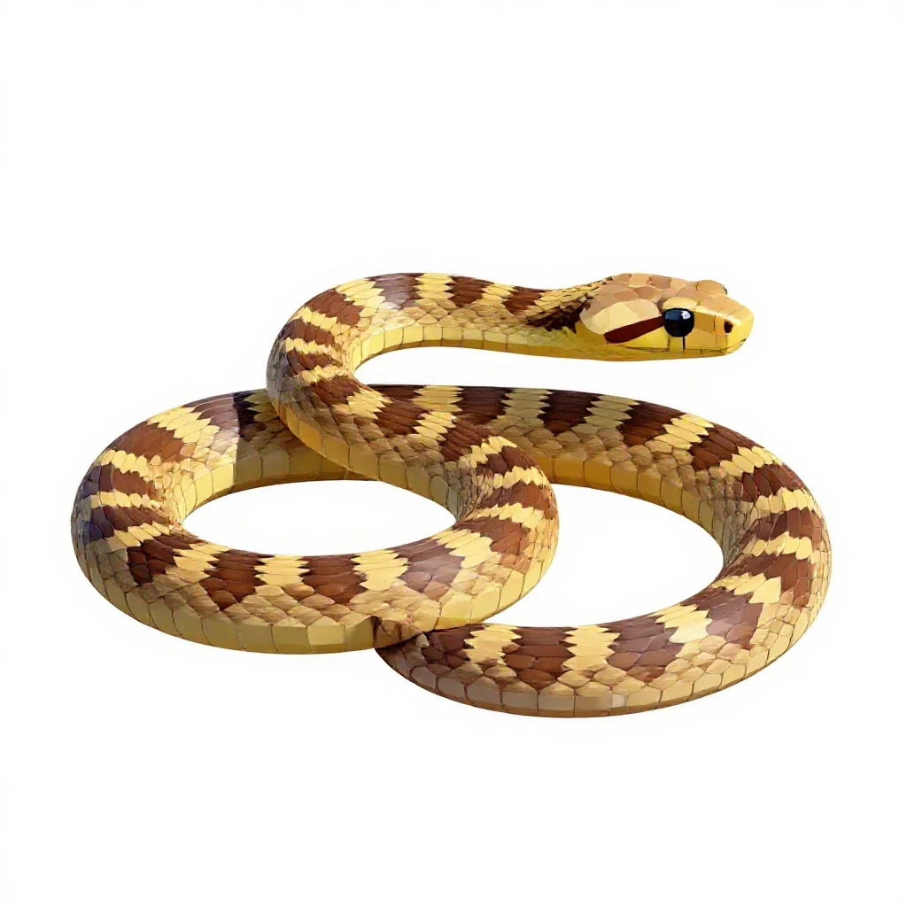 Vine snake isolated on a white background