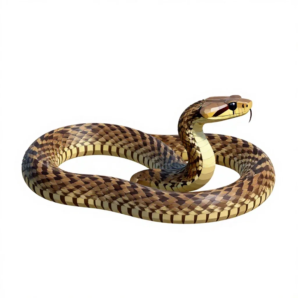 Water moccasin isolated on a white background