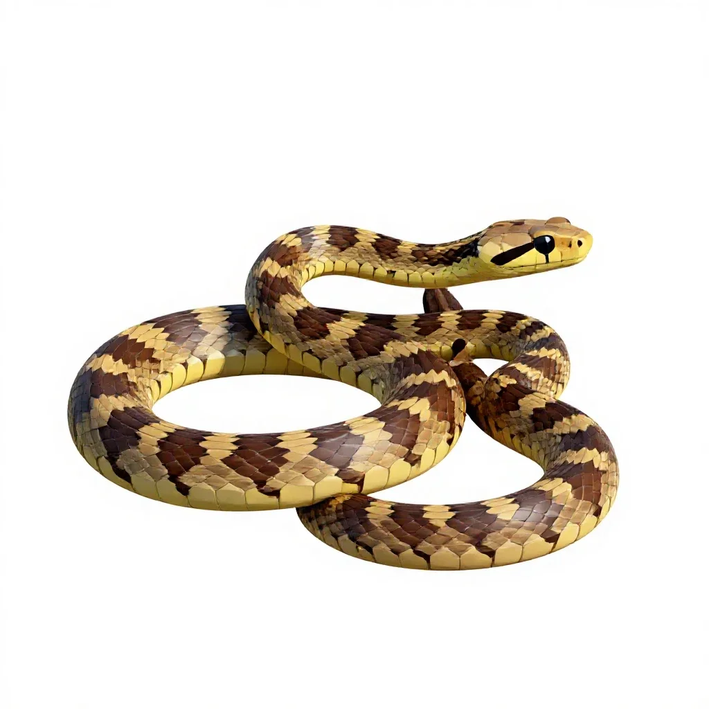 Water snake isolated on a white background