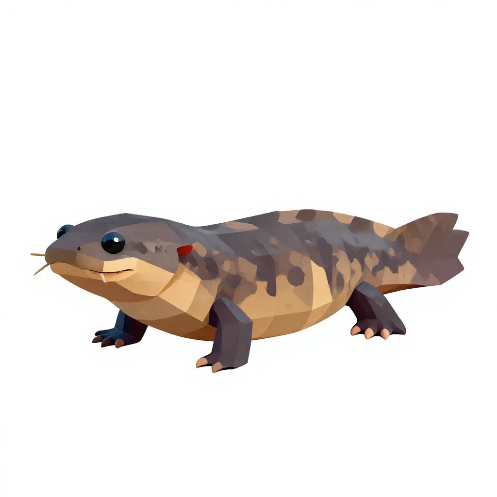 Waterdog isolated on a white background