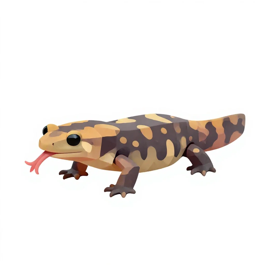 Web-toed salamander isolated on a white background