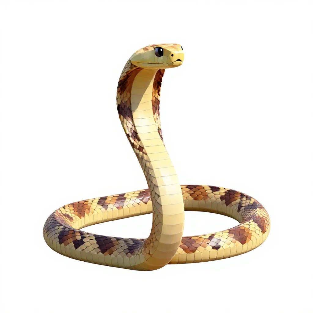 Western coral snake isolated on a white background
