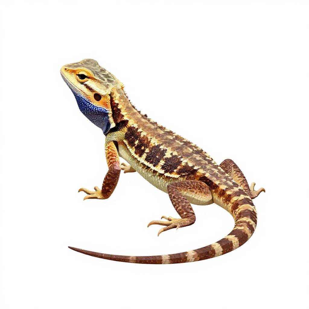 Western fence lizard isolated on a white background