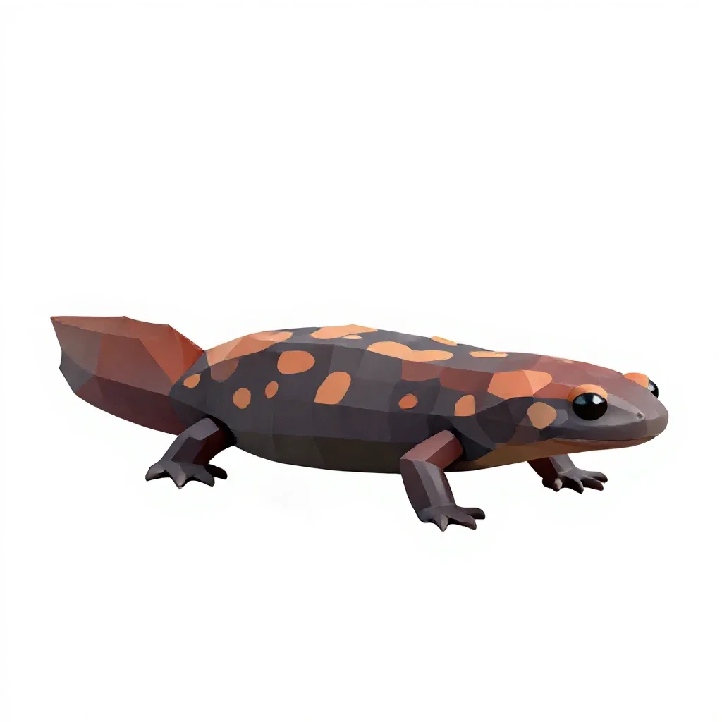 Western red-backed salamander isolated on a white background