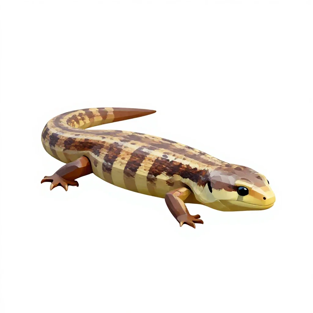 Western skink isolated on a white background