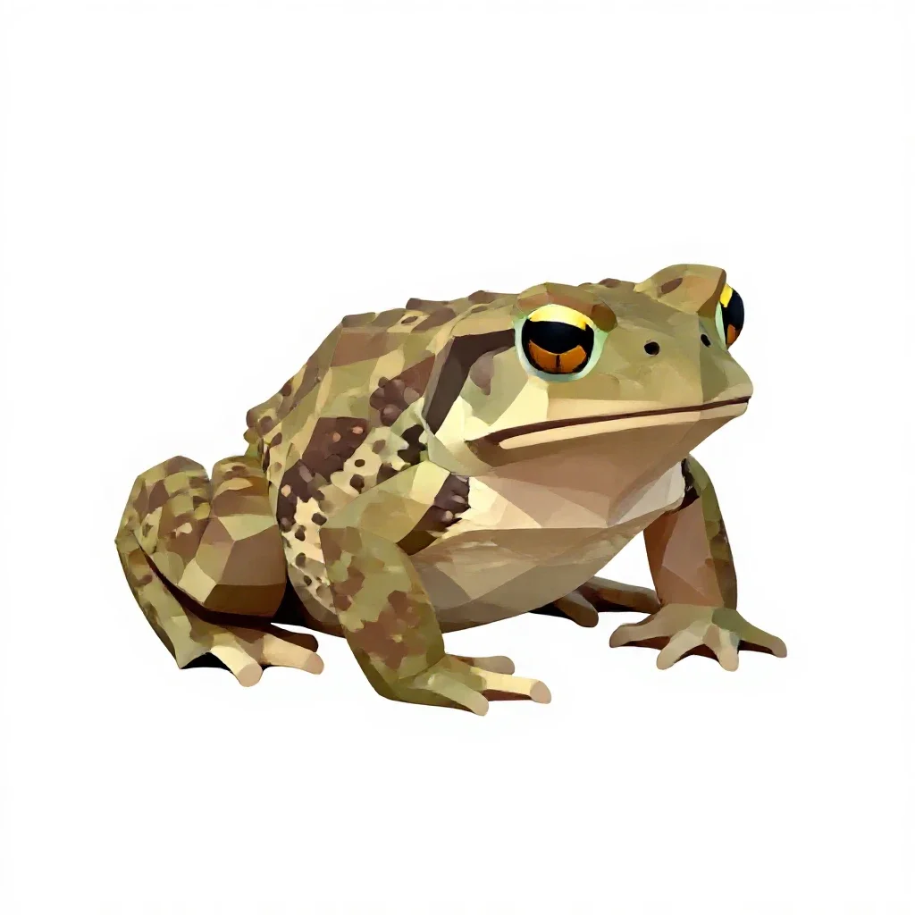 Western toad isolated on a white background