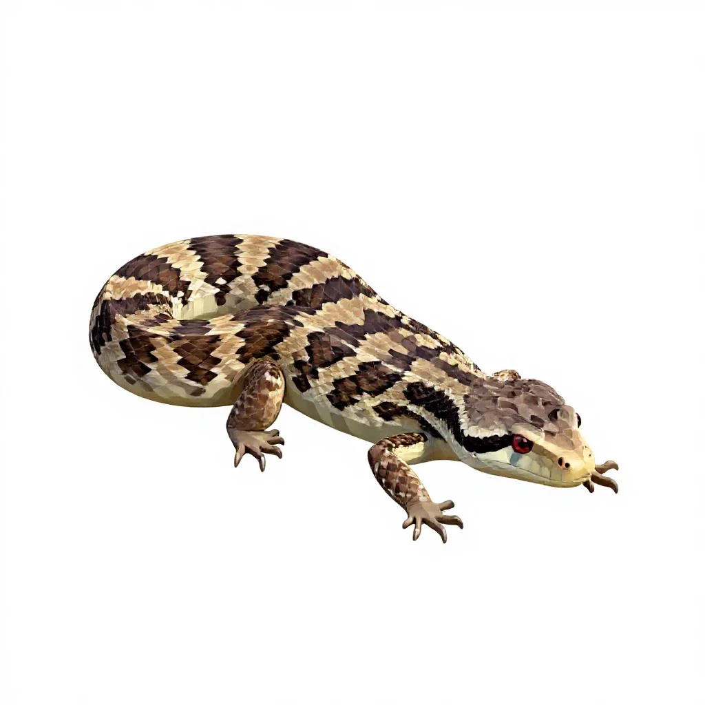 Western whiptail isolated on a white background