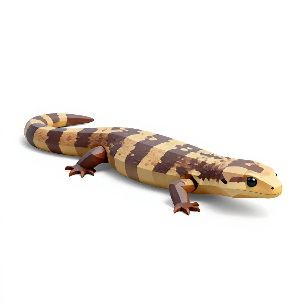 Worm lizard isolated on a white background