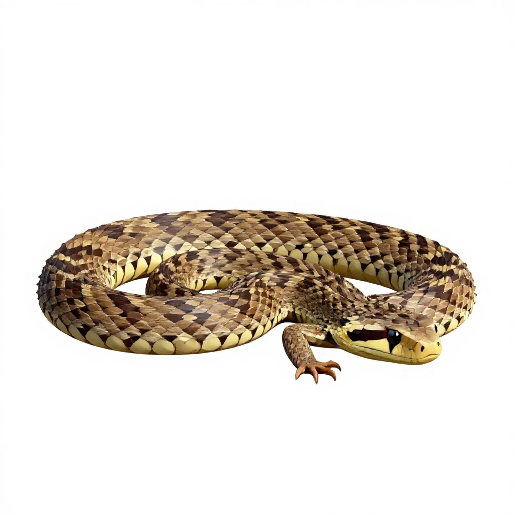 Adder isolated on a white background