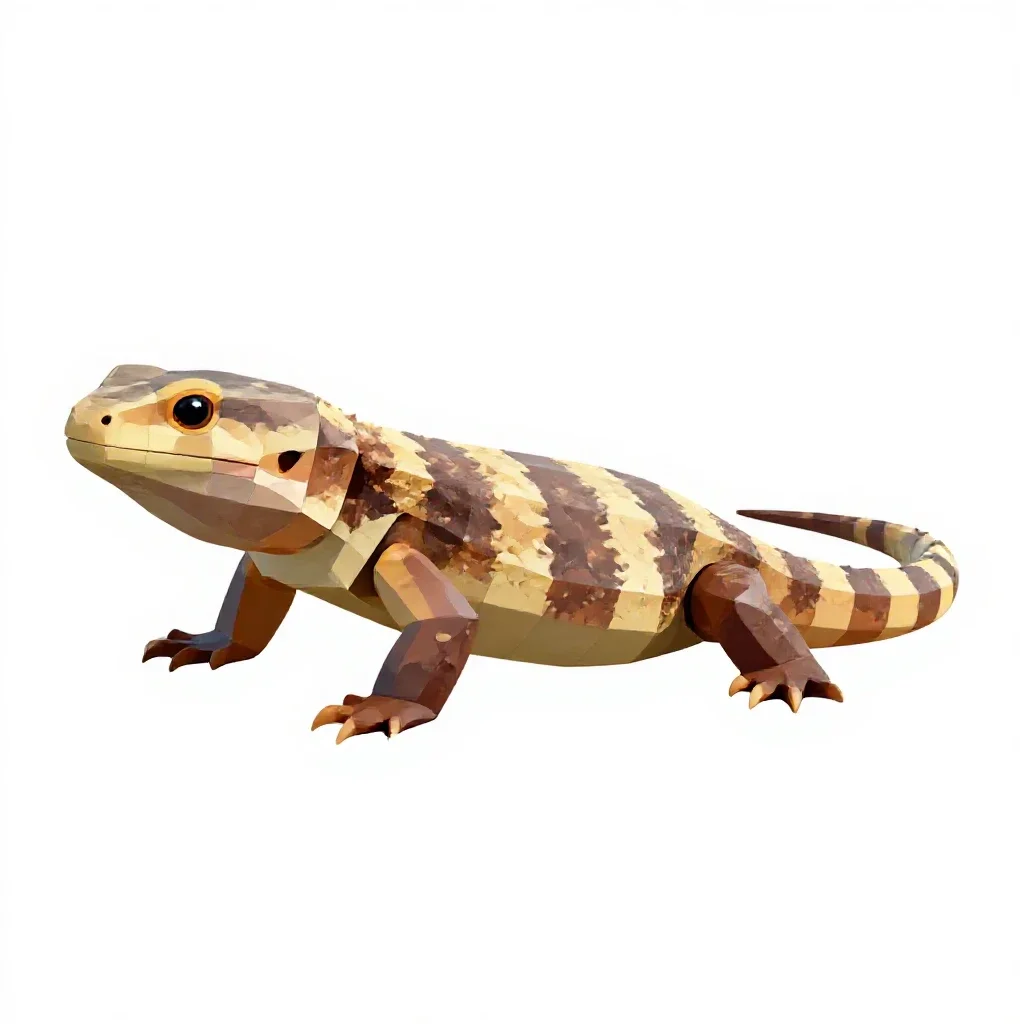 Agamid isolated on a white background