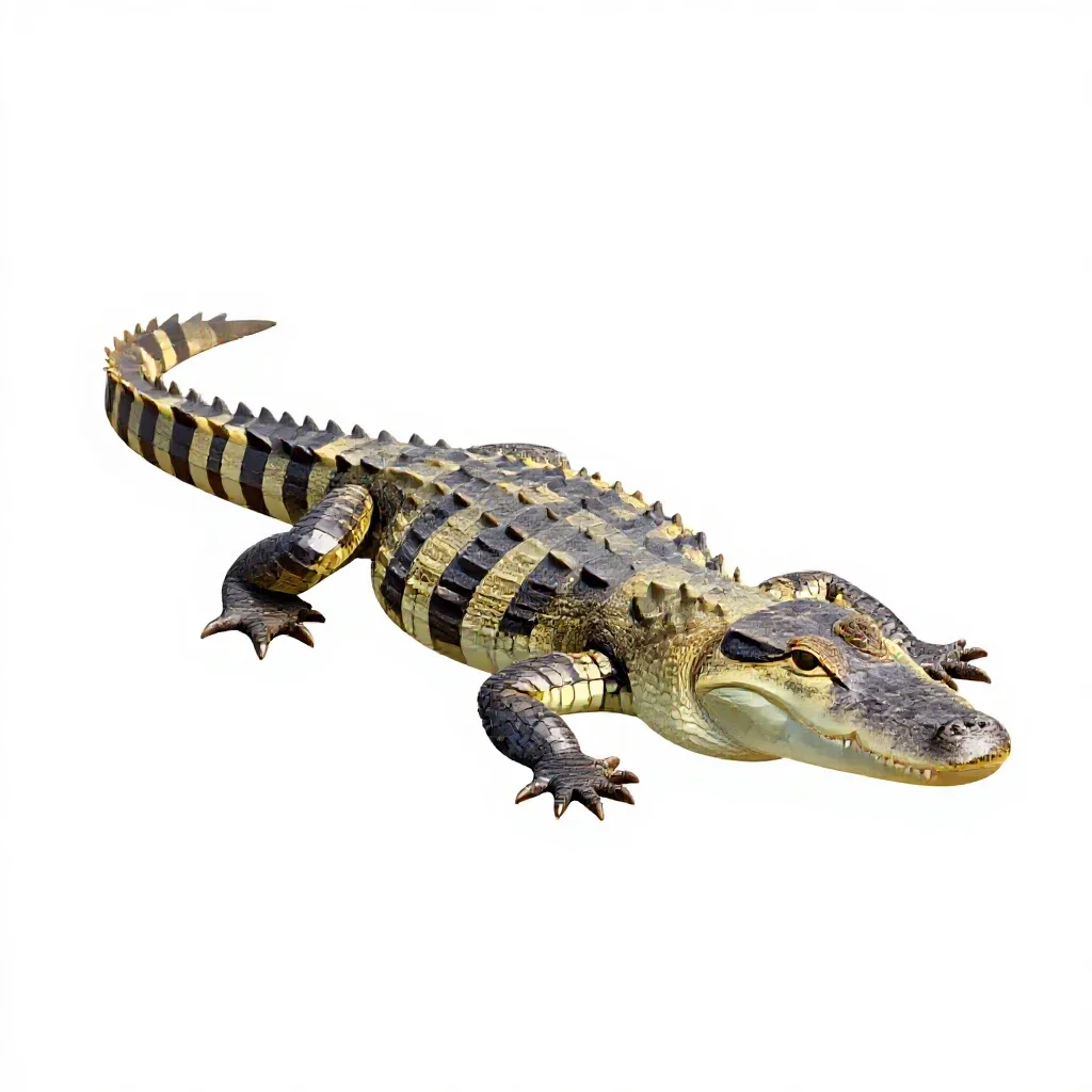 Alligator lizard isolated on a white background