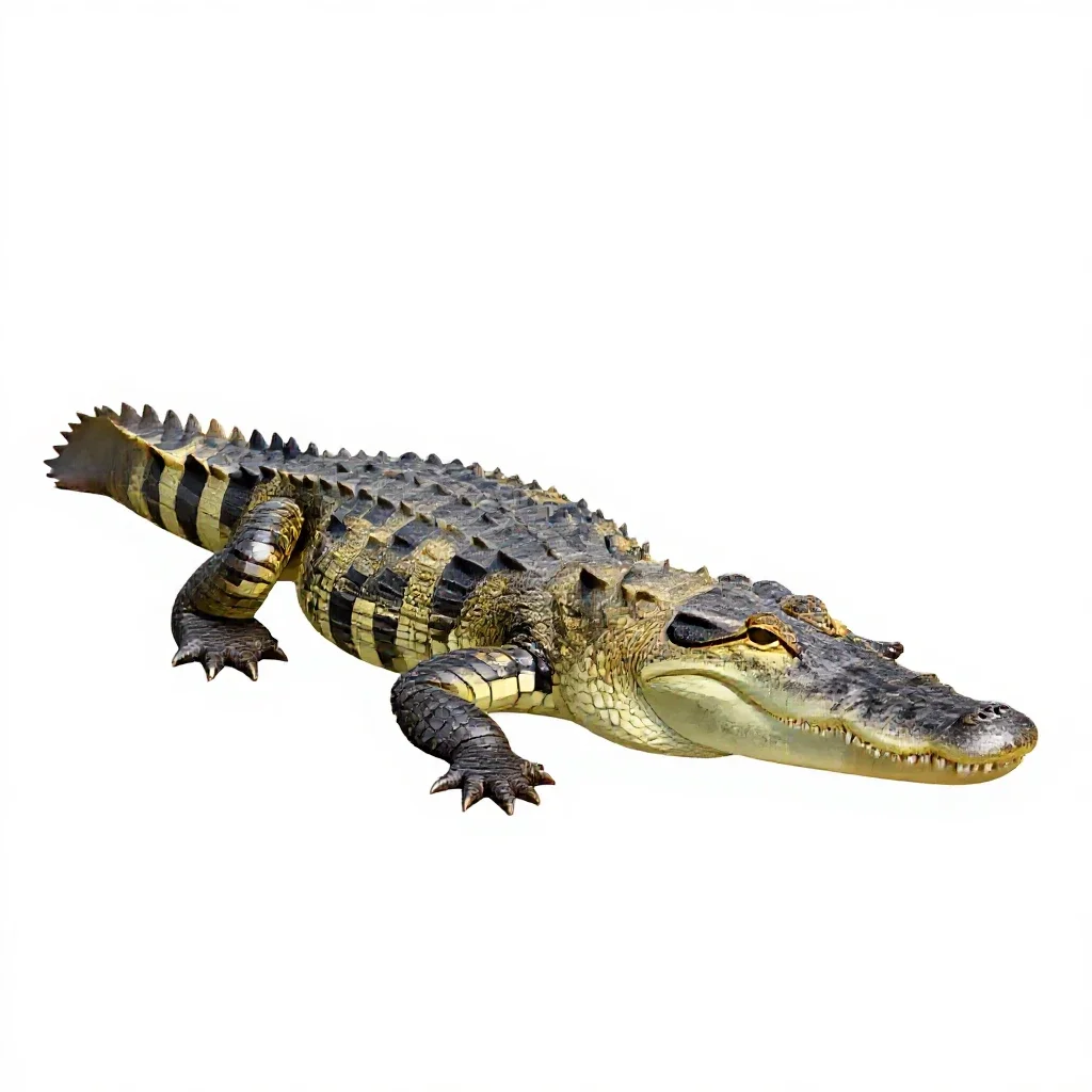 Alligator isolated on a white background