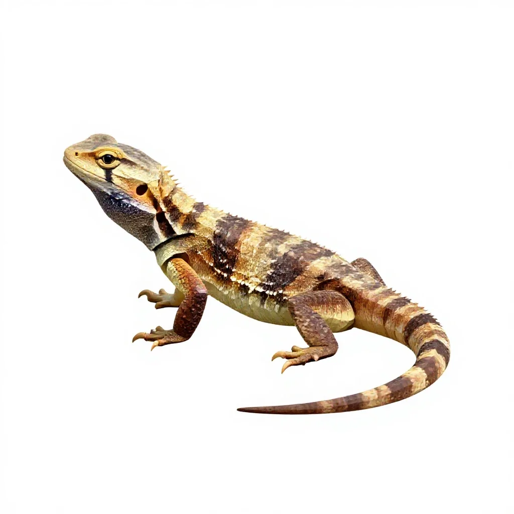 Anguid lizard isolated on a white background