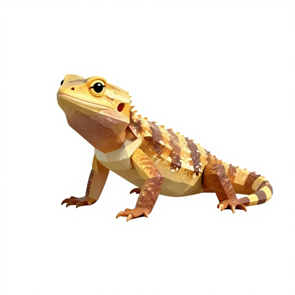 Earless lizard isolated on a white background