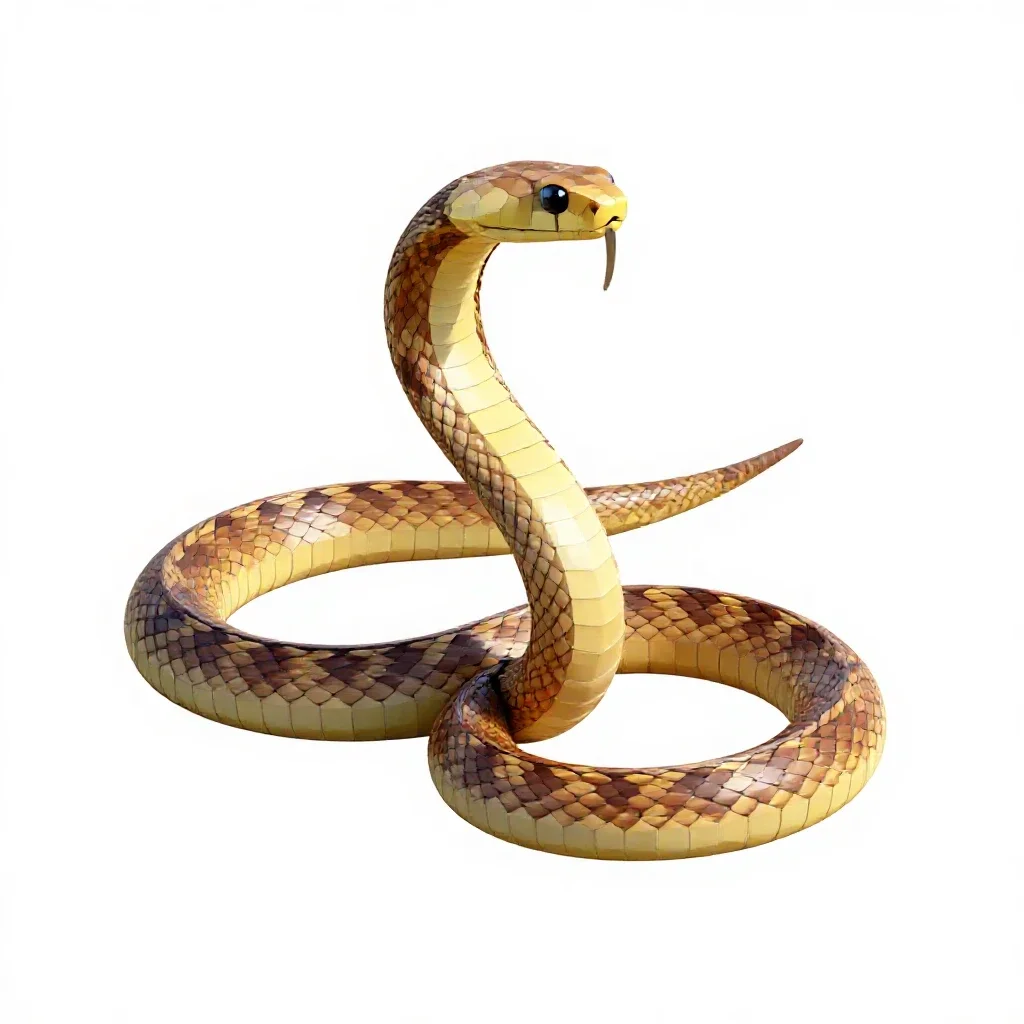 Eastern coral snake isolated on a white background