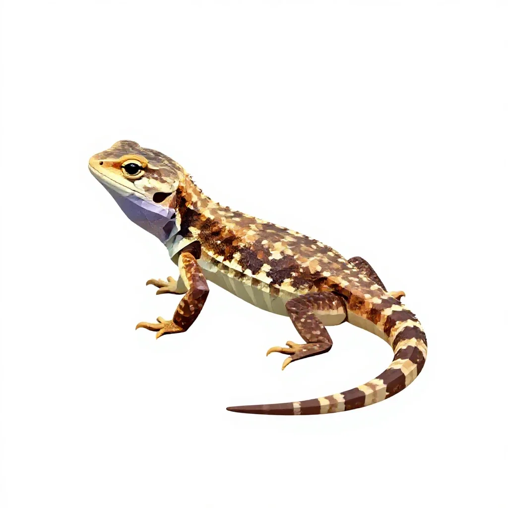 Eastern fence lizard isolated on a white background