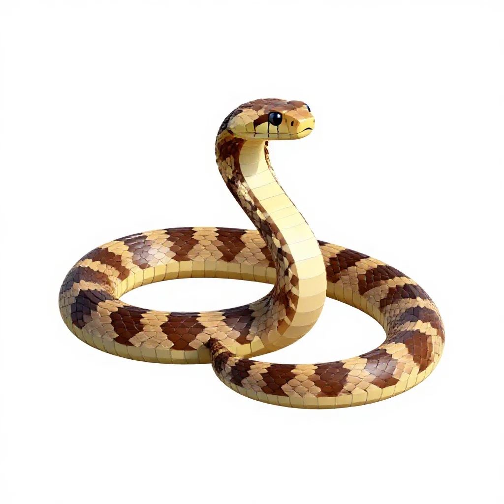 Eastern indigo snake isolated on a white background