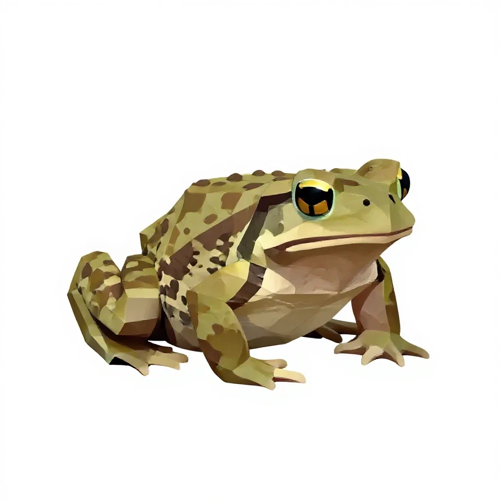 Eastern narrow-mouthed toad isolated on a white background