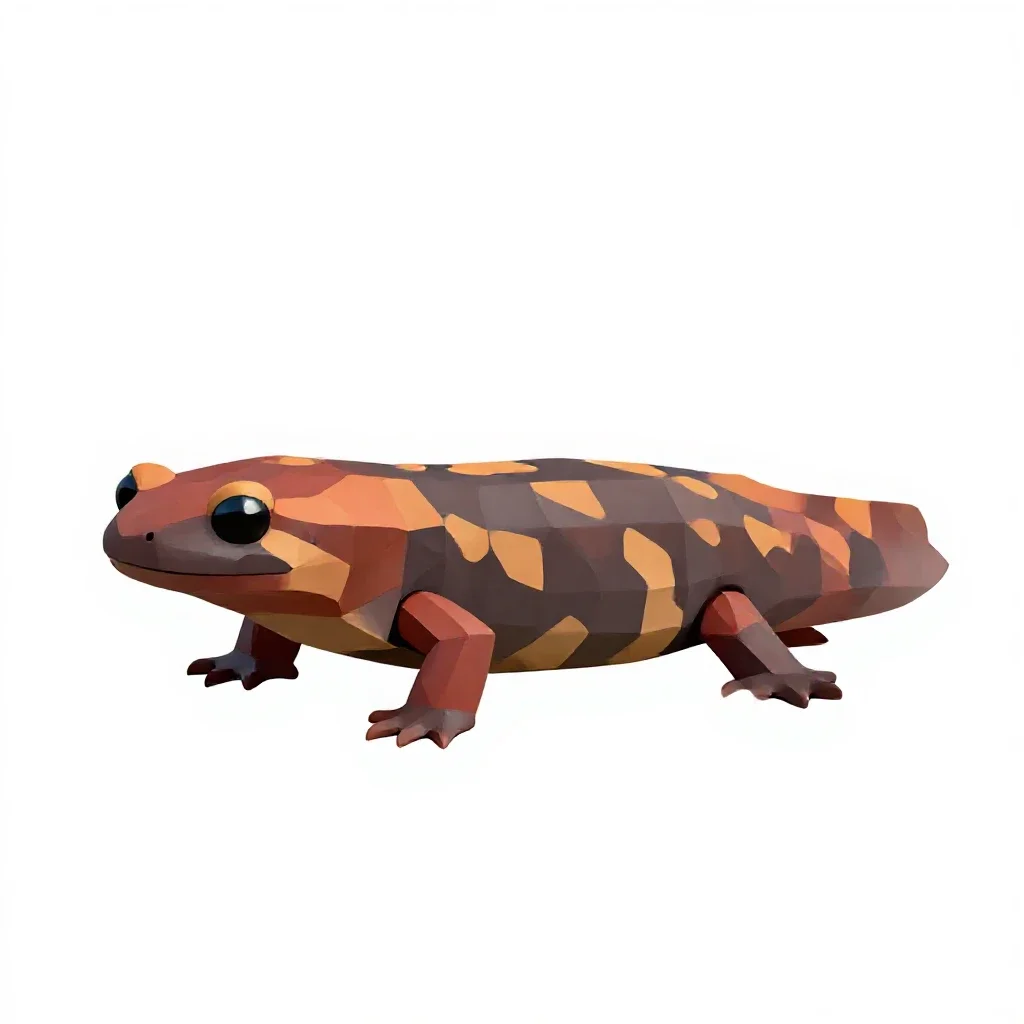 Eastern red-backed salamander isolated on a white background