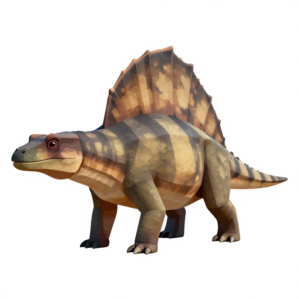 Edaphosaurus isolated on a white background