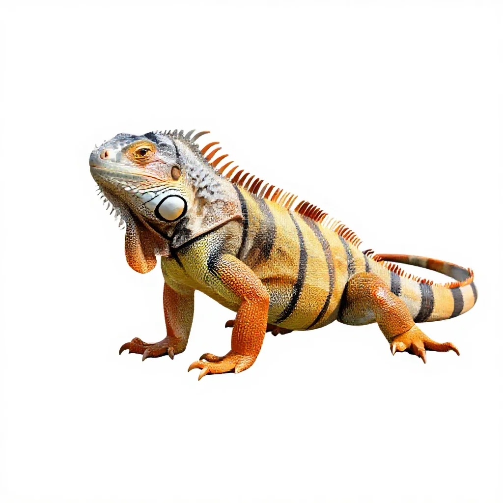 Iguanid isolated on a white background