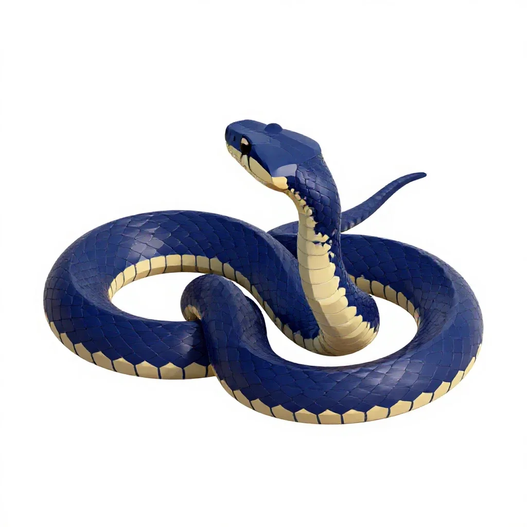 Indigo snake isolated on a white background