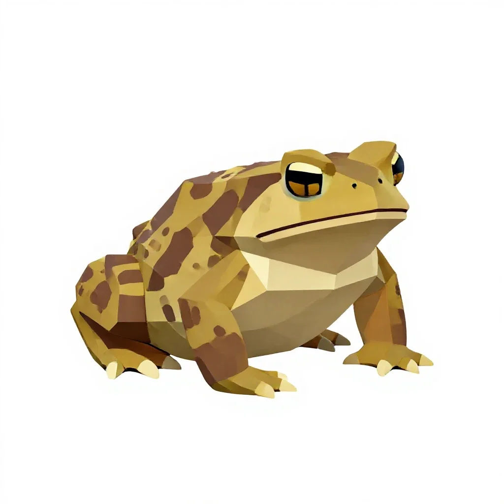 Obstetrical toad isolated on a white background