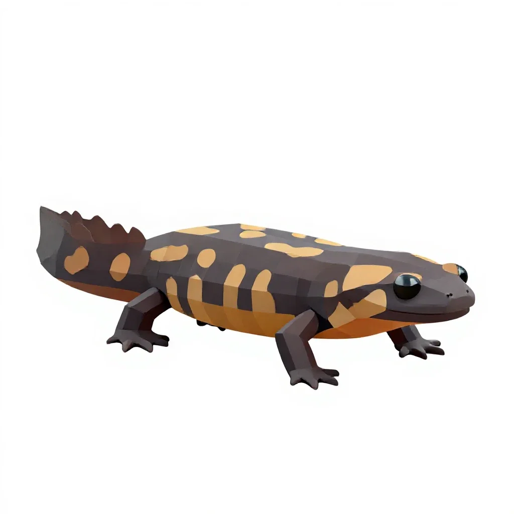 Olympic salamander isolated on a white background