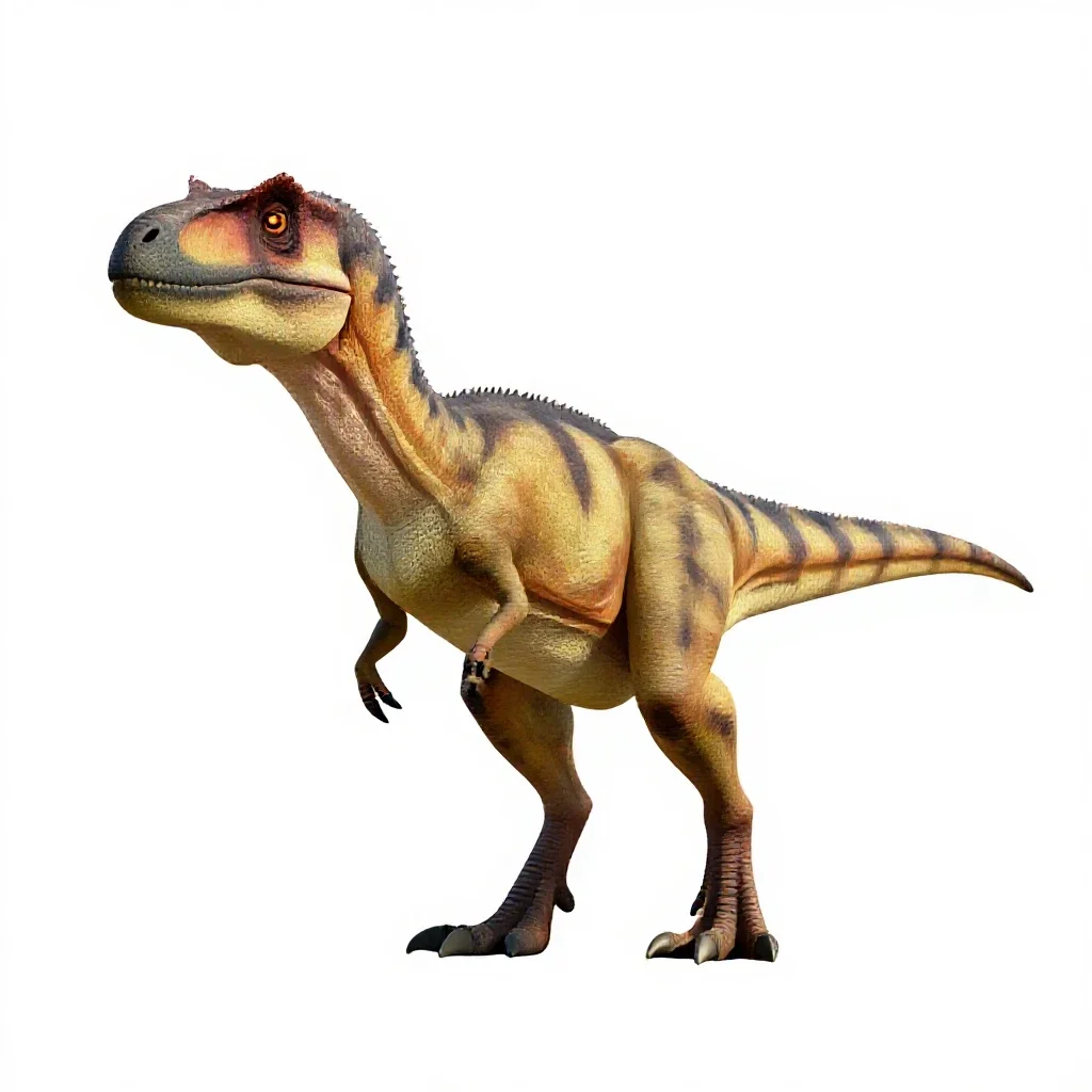 Oviraptorid isolated on a white background