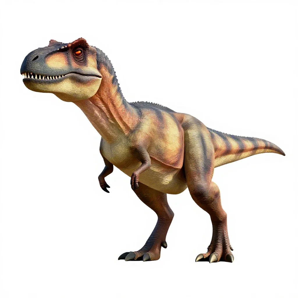 Utahraptor isolated on a white background