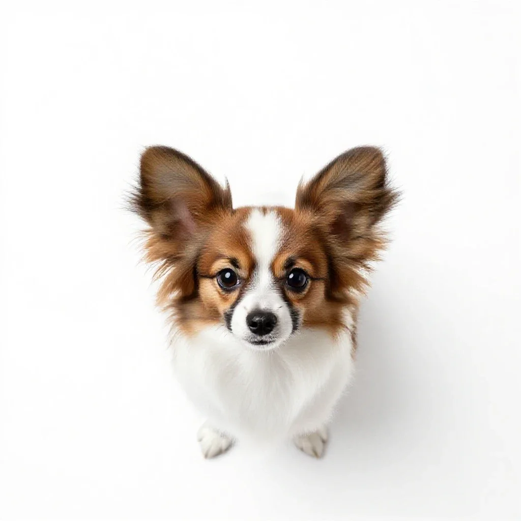 Papillon isolated on a white background